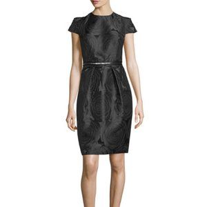 NWT Carmen Marc Valvo Floral Jacquard Dress